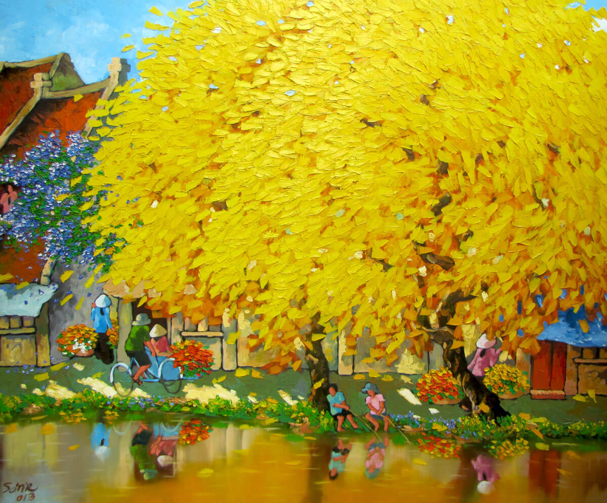 Autumn noon in Hanoi - DNS7-Original Vietnamese Art