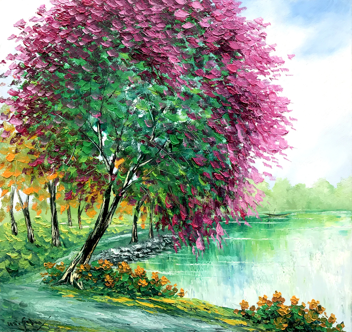 Blossom tree 02-90x95cm