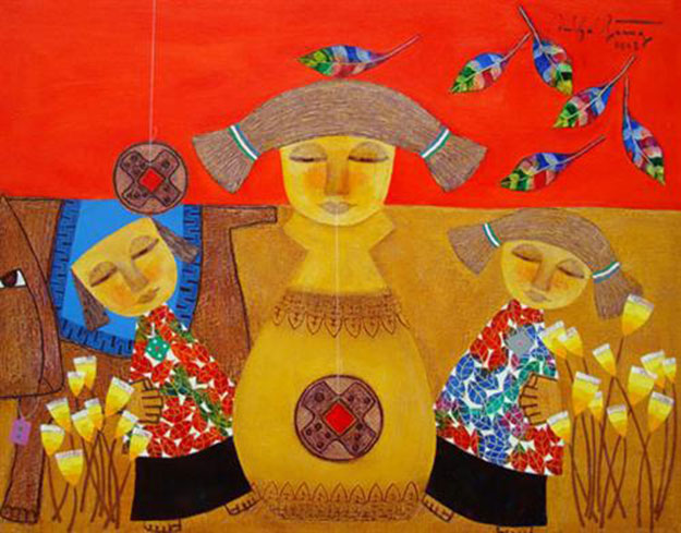 Childhood memory 01 -Vietnamese Painting