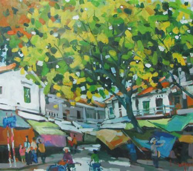 Hanoi in a quiet noon-Original Asian Art
