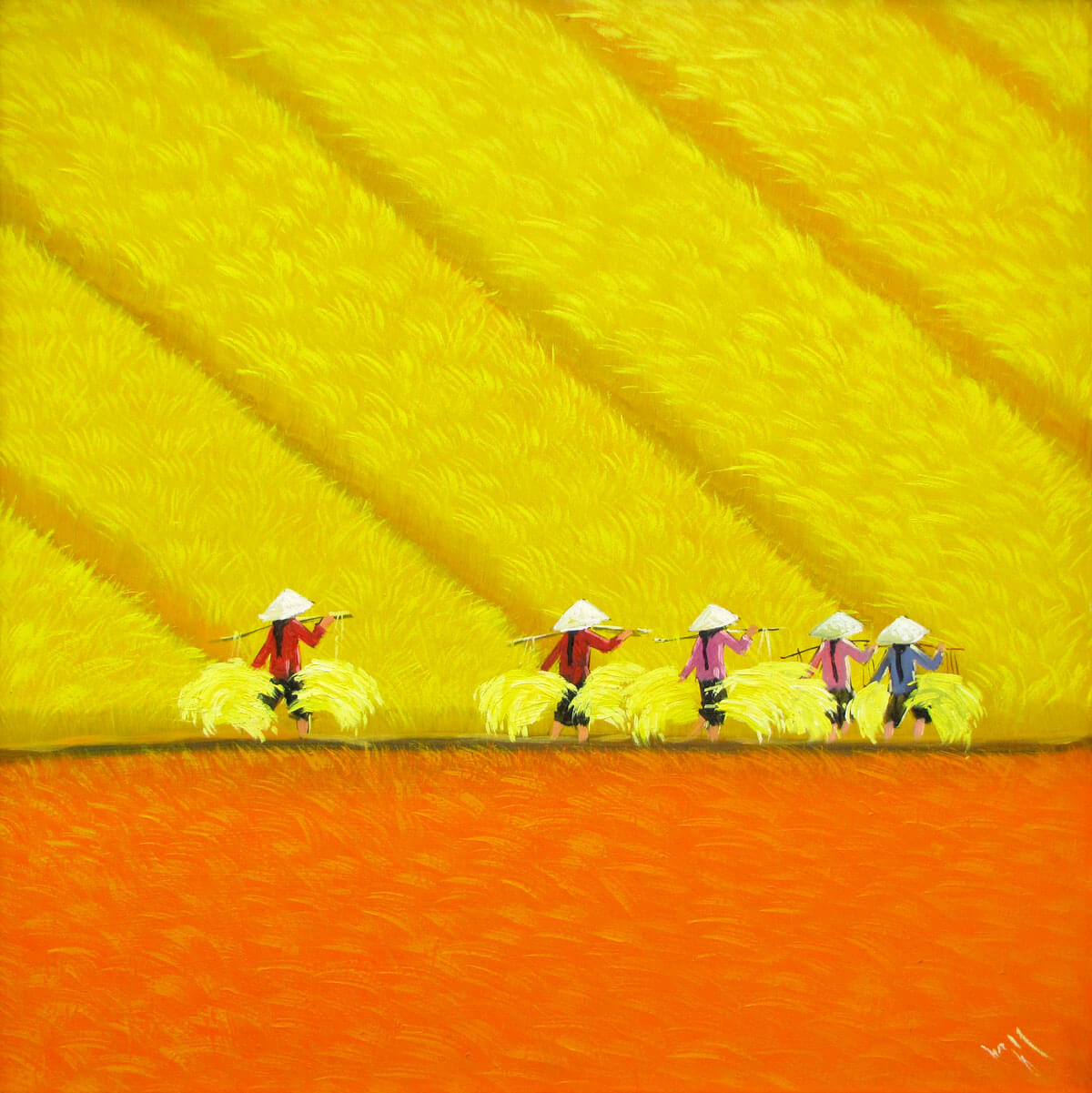 Harvest season 10-Vietnamese Painting