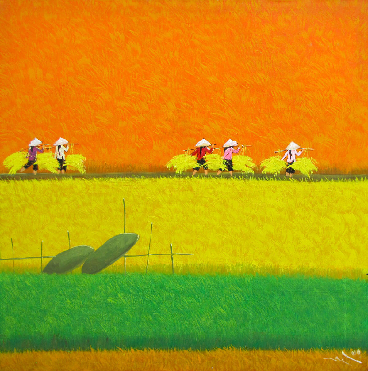 Harvest season 11 -Vietnamese Painting