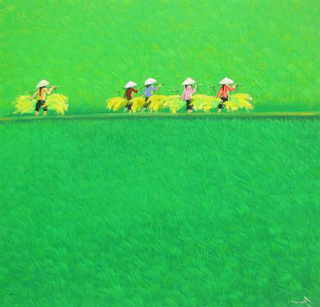 Paddy Field 05 - Vietnamese Painting