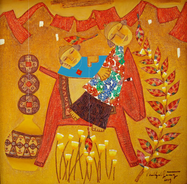 Rocking horse of the artist-Vietnamese Painting