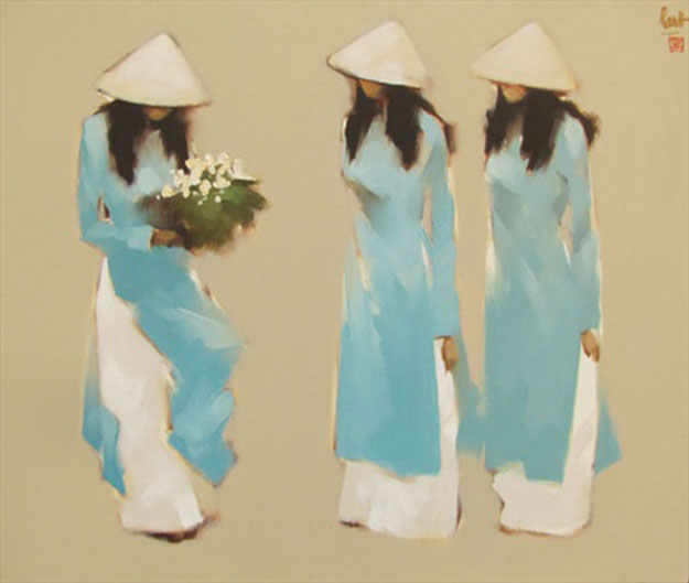 The Blue Dresses-Original Vietnamese Art
