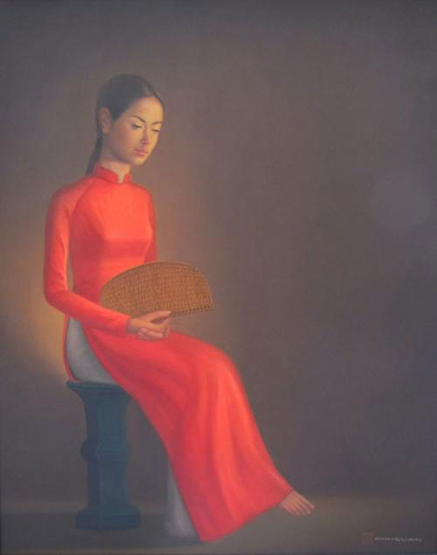 Young Lady-02 -Vietnamese Painting