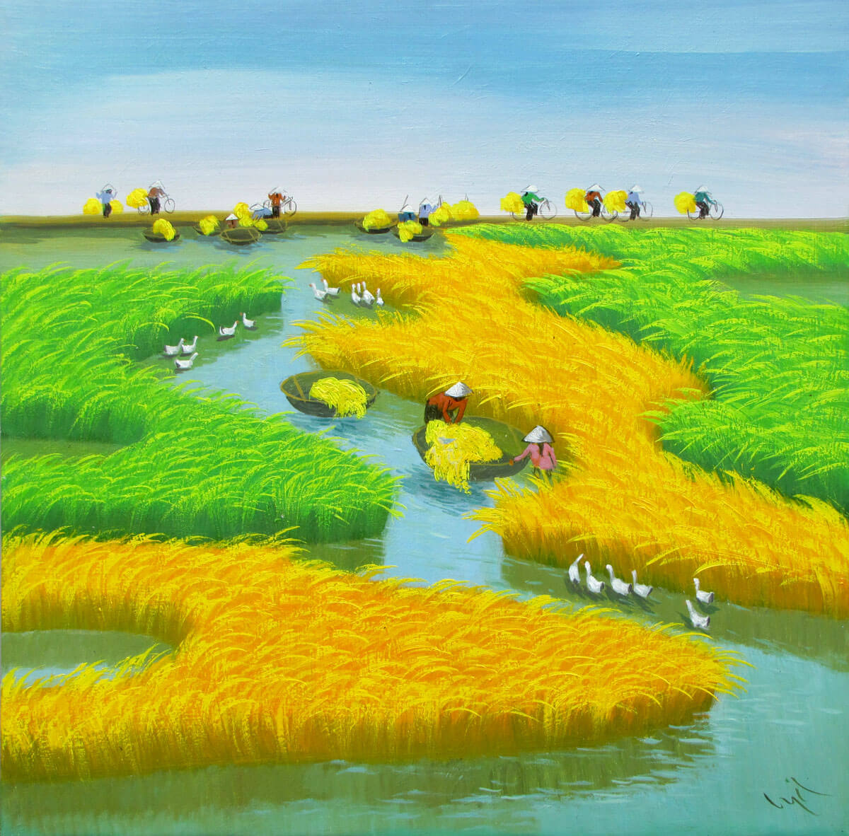 Harvest-Vietnamese Painting
