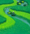 Paddy field 01-Vietnamese Painting