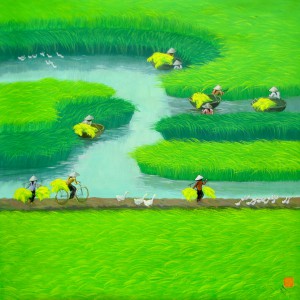 Paddy field 08-Original Vietnamese Art