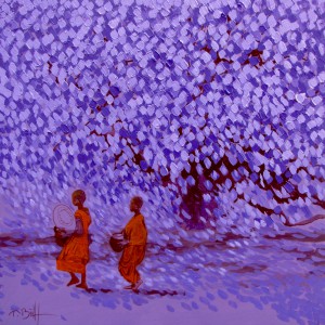 Young Monks - Vietnamese Painting