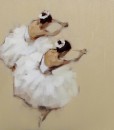 Vietnamese Art-Ballerinas, an Oil Painting on Canvas