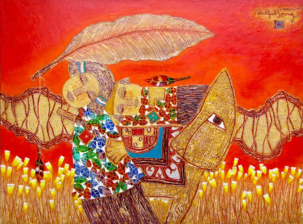 Vietnamese Art-Summer, an Oil Painting on Canvas