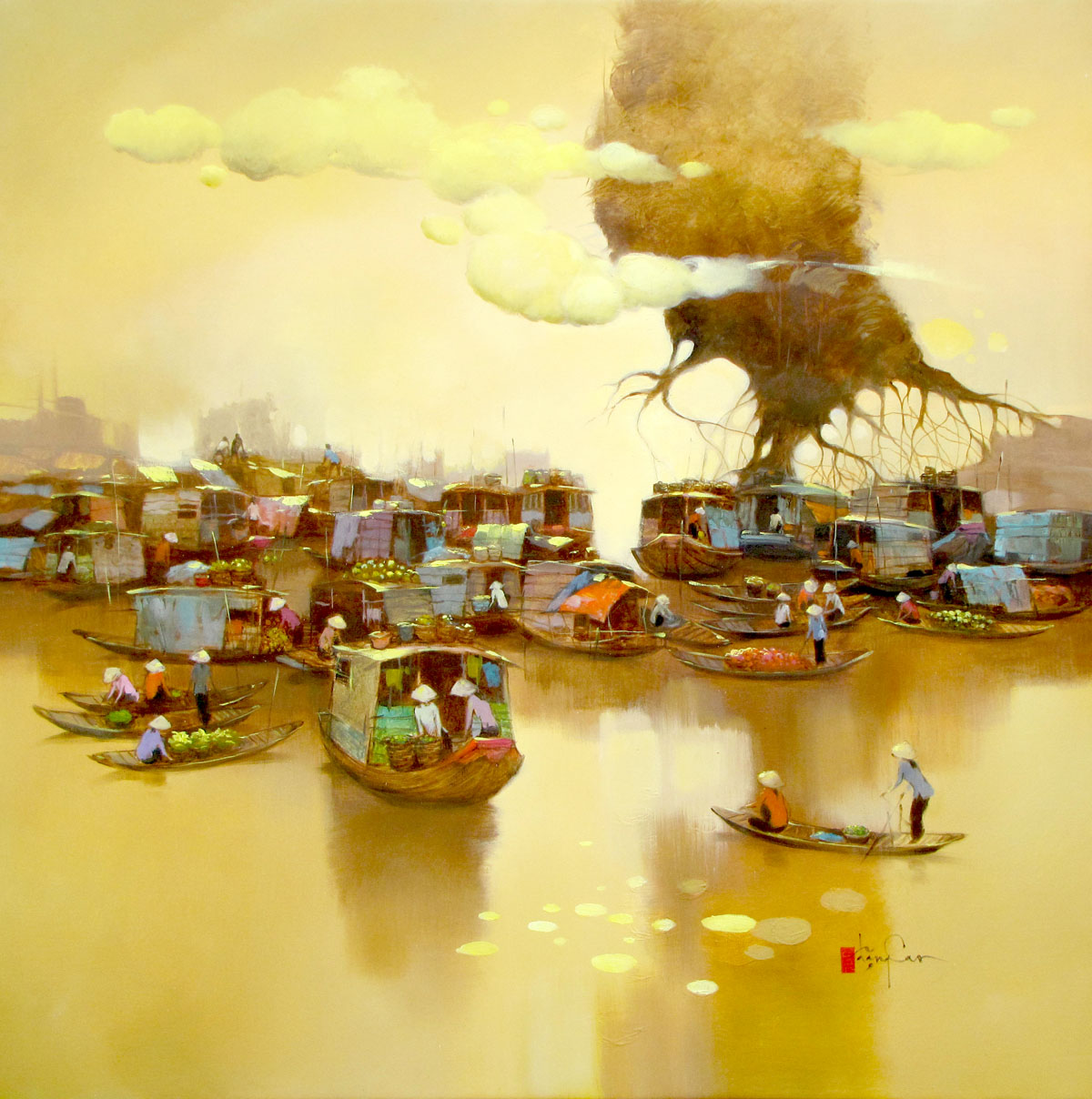 contemporary Asian oil paintings|Vietnam Artist