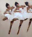 Ballerinas in white 01- 80x95