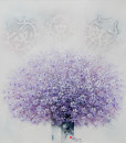 Purple flowers-90x90cm