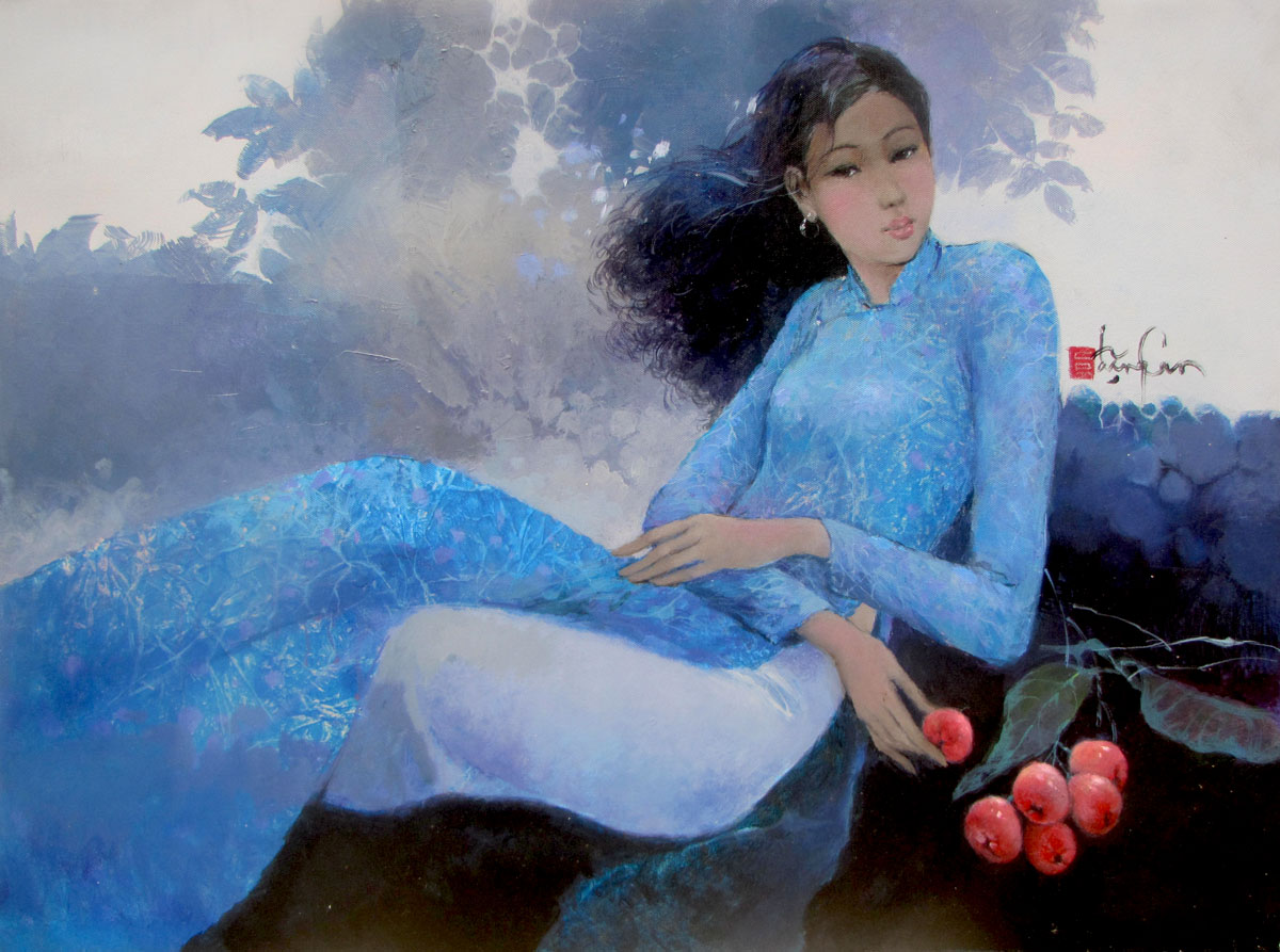 Young Lady in the garden-60x80