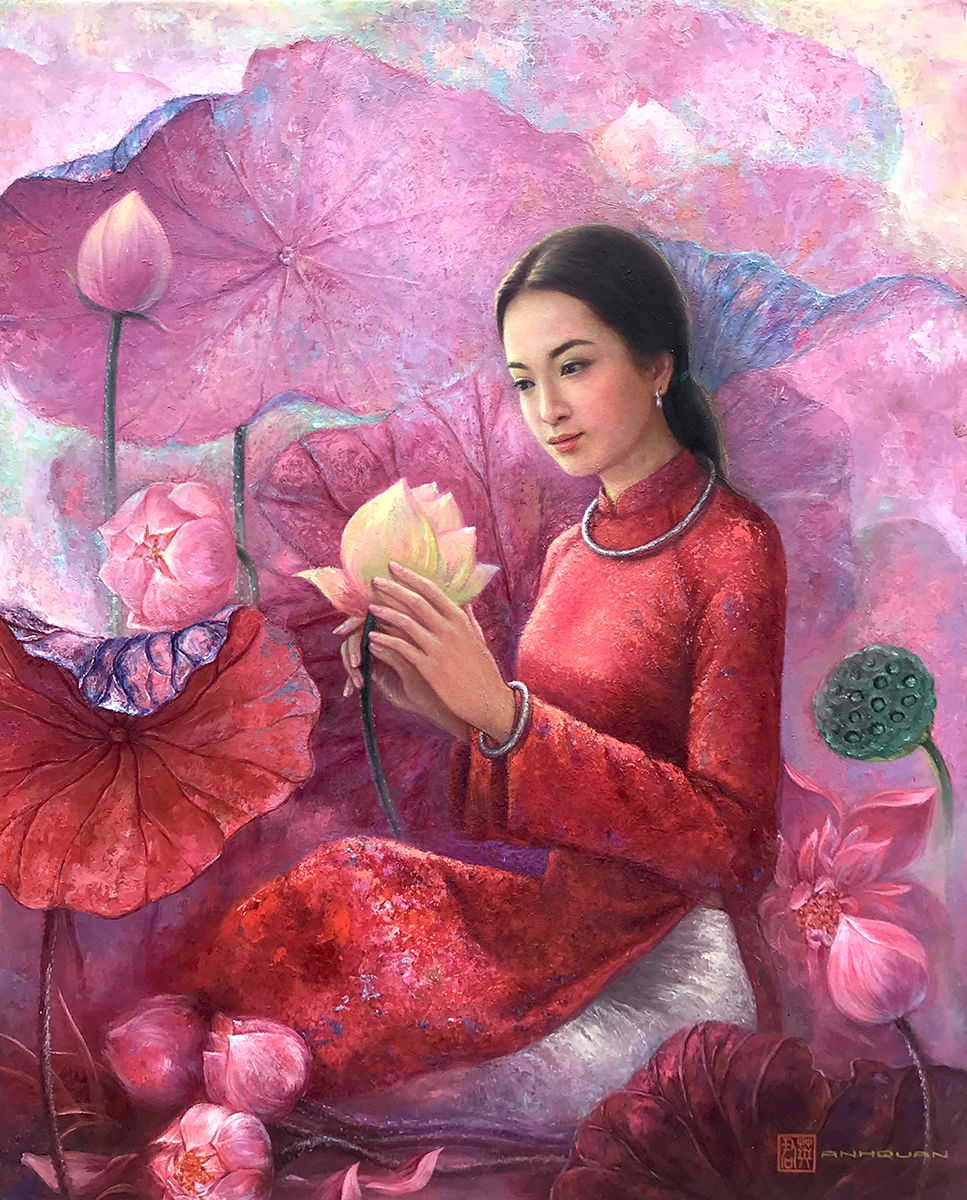 Lady and Lotus-65x80
